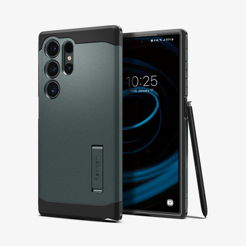 ACS07300 - Galaxy S24 Ultra Case Tough Armor in Black showing the back